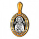 Образок "Святитель Анатолий, патриарх Константинопольский" из серебра 925 пробы с позолотой и чернением