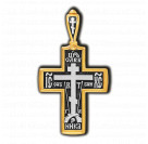 Голгофский крест "Молитва Кресту" из серебра 925 пробы с позолотой и чернением