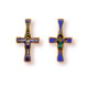 "Распятие Христово". Православный крест с горячей эмалью из серебра 960 пробы с позолотой