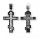 "Распятие Христово". Православный крест  из серебра 925 пробы с чернением