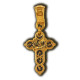 "Процвете Древо Креста". Крест нательный из серебра 925 пробы с позолотой и чернением