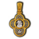 "Господь Вседержитель. Табынская икона Божией Матери". Крест нательный из серебра 925 пробы с позолотой и чернением