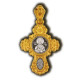Православный крест "Распятие Христово. Святитель Николай" из серебра 925 пробы с позолотой и чернением