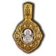 Икона Божией Матери «Знамение». Образок из серебра 925 пробы с позолотой и чернением