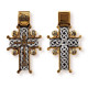 "Голгофский крест". Православный крест из серебра 925 пробы с позолотой и чернением