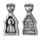 Преподобный Сергий Радонежский. Образок из серебра 925 пробы с чернением