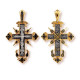 "Распятие Христово". Православный крест из серебра 925 пробы с позолотой и чернением