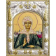 Икона освященная "Матрона Московская блаженная", дерево, серебро 925 пробы, 14x18 см
