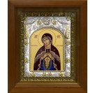 Икона освященная "В родах Помощница, икона Божией Матери", в киоте 20x24 см арт.171665