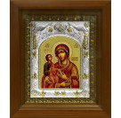 Икона освященная "Божия Матерь Троеручица", в киоте 20x24 см