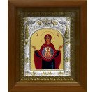 Икона освященная "Знамение, икона Божией Матери", в киоте 20x24 см арт.171677