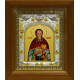 Икона освященная "Иоанн (Иван) Кронштадский праведный чудотворец" из серебра 925 пробы, 14x18 см, в деревянном киоте 20x24 см