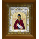 Икона освященная "Максим Исповедник преподобный", дерево, серебро 925 пробы, 14x18 см, в деревянном киоте 20x24 см