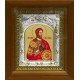 Икона освященная "Никита мученик", дерево, серебро 925 пробы, 14x18 см, в деревянном киоте 20x24 см