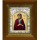 Икона освященная "Иаков (Яков) Заведеев Апостол", дерево, серебро 925 пробы, 14x18 см, в деревянном киоте 20x24 см