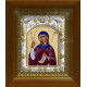 Икона освященная "Маргарита Антиохийская", дерево, серебро 925 пробы, 14x18 см, в деревянном киоте 20x24 см