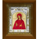 Икона освященная "Мария Магдалина равноапостольная, мироносица", серебро 925, 14x18 см, в деревянном киоте 20x24 см