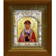 Икона освященная "Св. прав. княгиня София Слуцкая", серебро 925 пробы, 14x18 см, в деревянном киоте 20x24 см