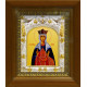 Икона освященная "Тамара благоверная царица, икона", дерево, серебро 925 пробы, 14x18 см, в деревянном киоте 20x24 см