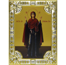 Икона освященная "Нерушимая Стена икона Божией Матери", дерево, серебро 925 пробы, 18x24 см, со стразами