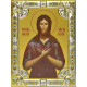 Икона освященная "Алексей Человек Божий", дерево, серебро 925 пробы, 18x24 см, со стразами