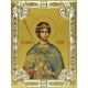 Икона освященная "Димитрий (Дмитрий) Солунский великомученик", дерево, серебро 925 пробы, 18x24 см, со стразами