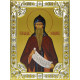 Икона освященная "Максим Исповедник преподобный", дерево, серебро 925 пробы, 18x24 см, со стразами
