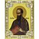 Икона освященная "Павел апостол", дерево, серебро 925 пробы, 18x24 см, со стразами