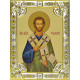 Икона освященная "Тимофей апостол", дерево, серебро 925 пробы, 18x24 см, со стразами
