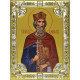 Икона освященная "Владимир равноапостольный великий князь", дерево, серебро 925 пробы, 18x24 см