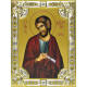 Икона освященная "Иаков (Яков) Заведеев Апостол", дерево, серебро 925 пробы, 18x24 см, со стразами