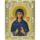 Икона освященная "Ангелина Сербская Блаженная", дерево, серебро 925 пробы, 18x24 см, со стразами