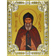 Икона освященная "Илия (Илья) Муромец преподобный", дерево, серебро 925 пробы, 18x24 см, со стразами