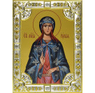 Икона освященная "Иулия (Юлия) мученица", дерево, серебро 925 пробы, 18x24 см, со стразами