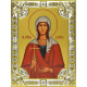 Икона освященная "Лариса Готфская", дерево, серебро 925 пробы, 18x24 см, со стразами