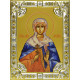 Икона освященная "Лидия мученица", дерево, серебро 925 пробы, 18x24 см, со стразами