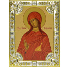 Икона освященная "Мария Магдалина равноапостольная, мироносица", дерево, серебро 925 пробы, 18x24 см, со стразами