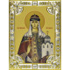 Икона освященная "Ольга равноапостольная великая княгиня", дерево, серебро 925, 18x24 см, со стразами