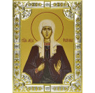 Икона освященная "Светлана (Фотиния) мученица", дерево, серебро 925 пробы, 18x24 см, со стразами