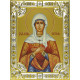 Икона освященная "Татиана (Татьяна) мученица", дерево, серебро 925 пробы, 18x24 см, со стразами