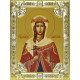 Икона освященная "Варвара великомученица", дерево, серебро 925 пробы, 18x24 см, со стразами