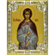 Икона освященная "Вера Римская мученица", дерево, серебро 925 пробы, 18x24 см