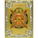 Икона освященная " Всевидящее Око", дерево, серебро 925 пробы, 18x24 см, со стразами