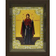 Икона освященная "Божья Матерь Нерушимая Стена" из серебра 925 пробы, 18x24 см, со стразами, в деревянном киоте 24x30 см