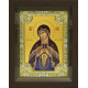 Икона "В родах Помощница икона Божией Матери", дерево, серебро 925 пробы, стразы, 18x24 см, в деревянном киоте 24х30 см