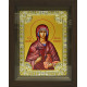 Икона освященная "Анастасия", дерево, серебро 925 пробы, 18x24 см, со стразами, в деревянном киоте 24x30 см