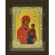 Икона "праведная Анна, мать Пресвятой Богородицы " из серебра 925 пробы, 18x24 см, со стразами, в деревянном киоте 24x30 см