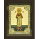 Икона освященная "Аполлинария Тупицына", дерево, серебро 925 пробы, 18x24 см, со стразами, в деревянном киоте 24x30 см