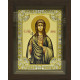 Икона освященная "Любовь мученица", дерево, серебро 925 пробы, 18x24 см, со стразами, в деревянном киоте 24x30 см