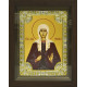 Икона освященная "Светлана (Фотиния) мученица", дерево, серебро 925 пробы, 18x24 см, со стразами, в деревянном киоте 24x30 см